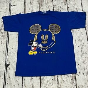 Vintage Mickey Mouse Cartoon Disney World 1990s Graphic Tee Tshirt